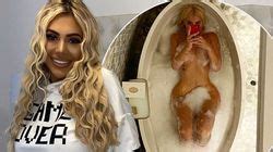 Chloe Ferry poses completely naked in bath pic with just bubbles .